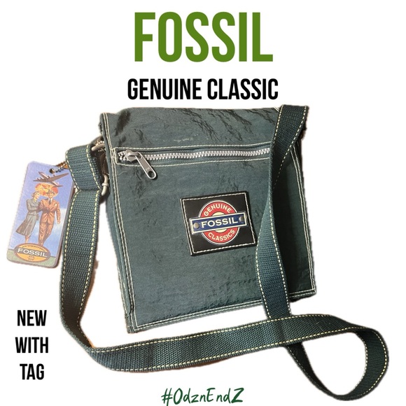 Fossil Handbags - Genuine FOSSIL crossbody fold-over bag with LOTS of pockets/compartments.